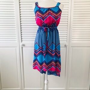 2/$25 PAPER DOLL Colorful High-Low Dress Size 16
